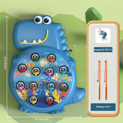 ZENAURA Dinosaur Magnetic Fishing Game  Fun Montessori Learning Toy for Kids 3-6